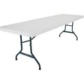 Lifetime Products 2980 Folding Table, Steel Frame, Polyethylene Tabletop, GrayWhite 22980